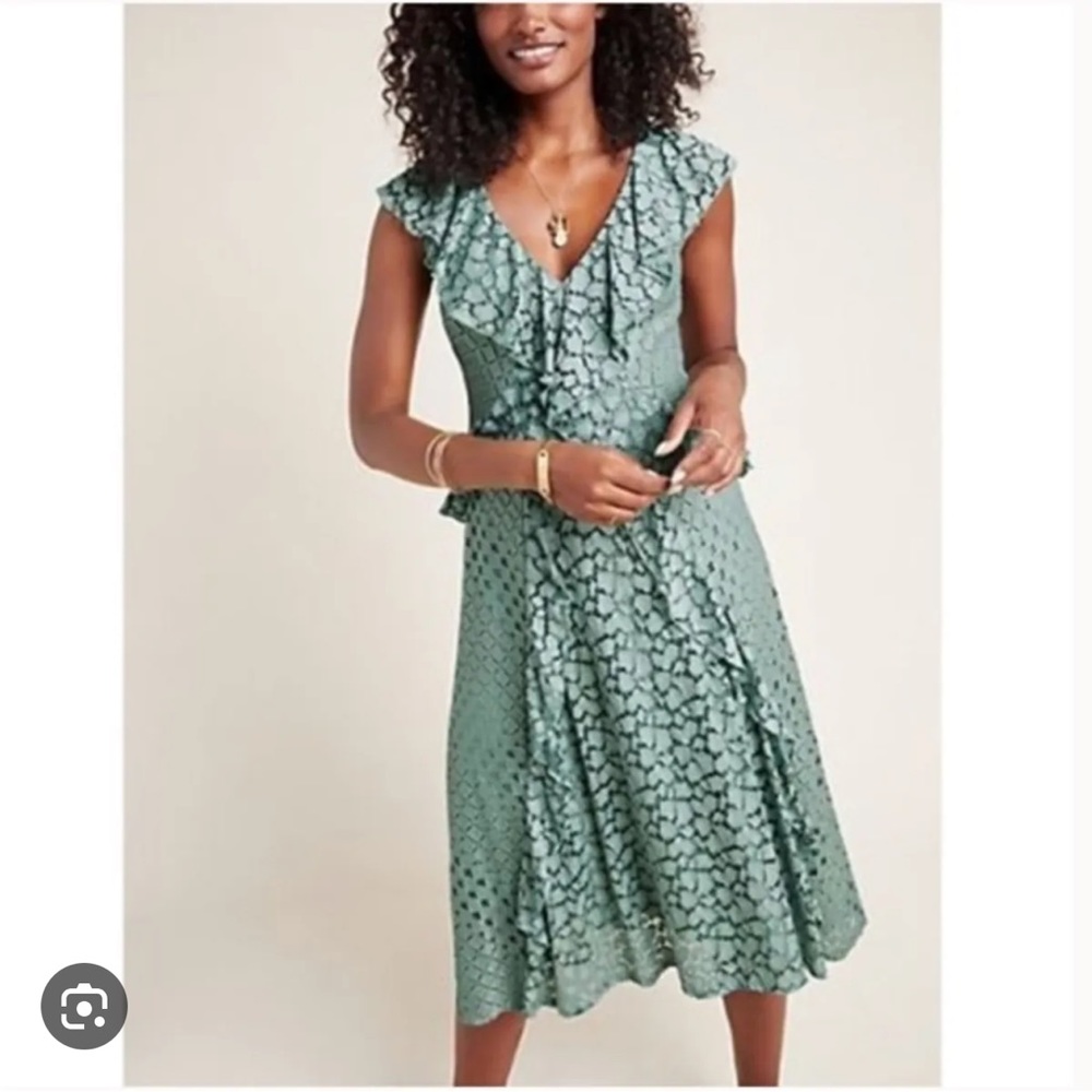 Anthropologie Antoinette floral lace dress